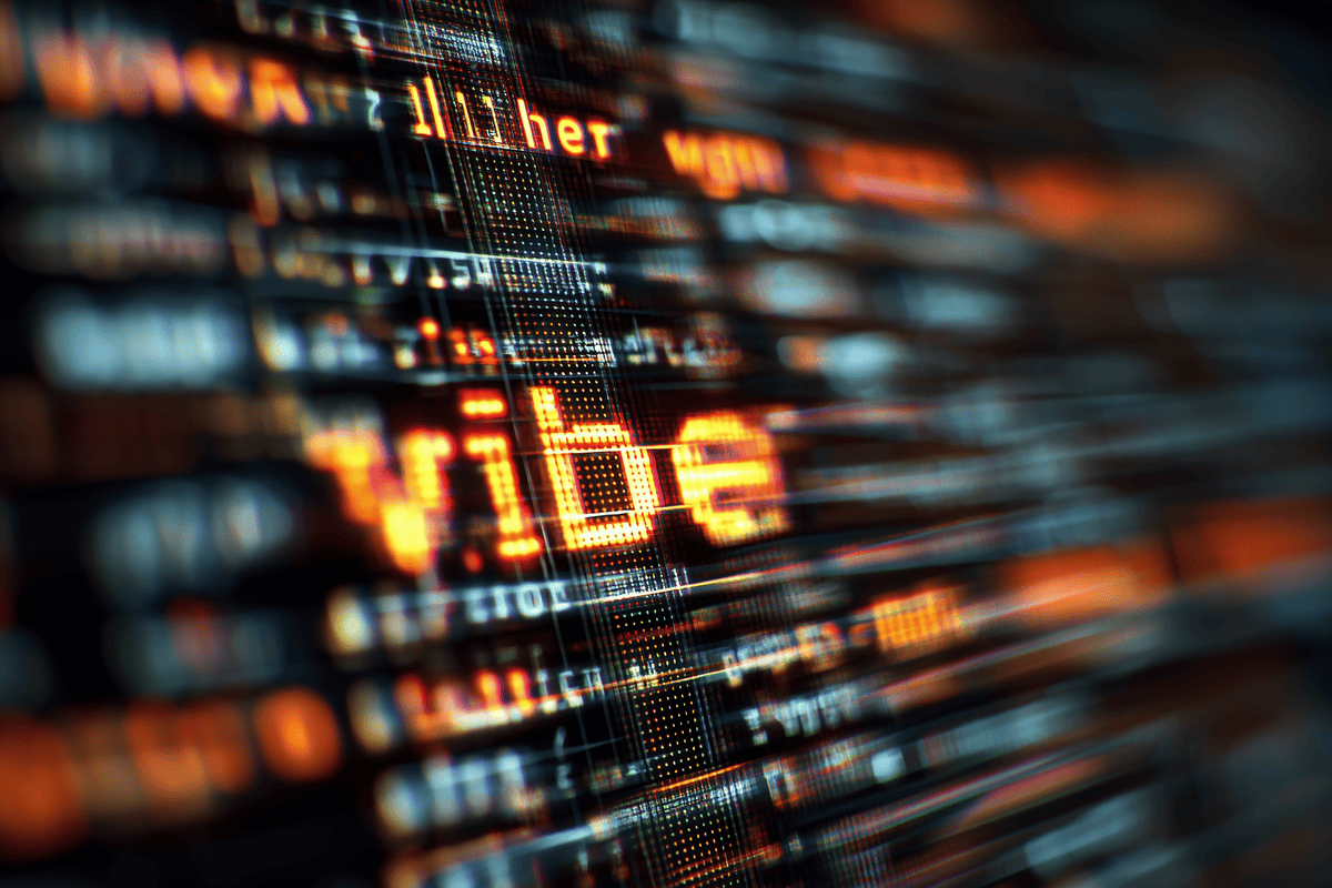 Futurisztikus digitális jelenet, ahol a "vibe" szó jelenik meg lebegő kódok között, utalva az intuitív programozásra mesterséges intelligencia segítségével.